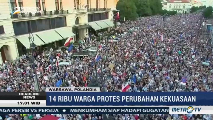 14 Ribu Warga Polandia Demo Tuntut Perubahan Kekuasaan