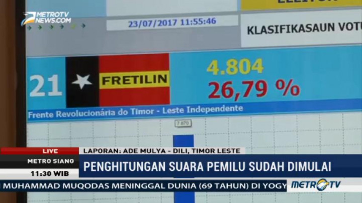 Partai Fretilin Unggul Sementara dalam Pemilu Parlemen Timor Leste