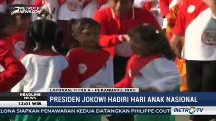 Jokowi Hadiri Puncak Hari Anak Nasional di Pekanbaru