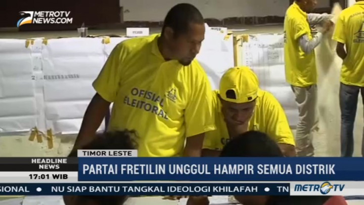Pemilu Timor Leste, Partai Fretilin Sementara Unggul di Hampir Semua Distrik