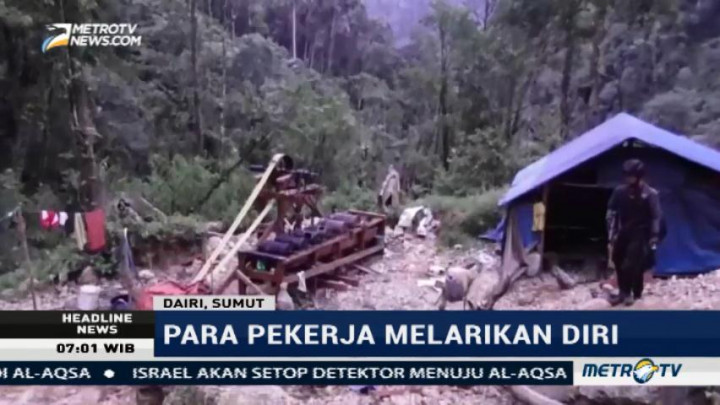 Polisi Gerebek Penambangan Emas Ilegal di Dairi