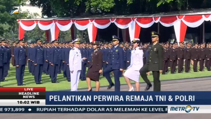 Presiden Lantik 729 Perwira Remaja TNI dan Polri di Istana Merdeka