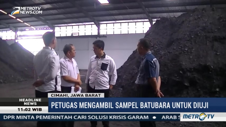 Polisi Sidak Pabrik Batubara di Cimahi