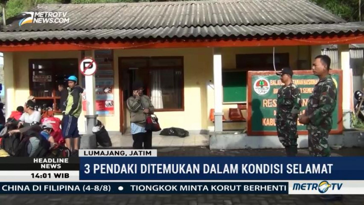 Tiga Pendaki Gunung Semeru yang Tersesat Ditemukan Selamat