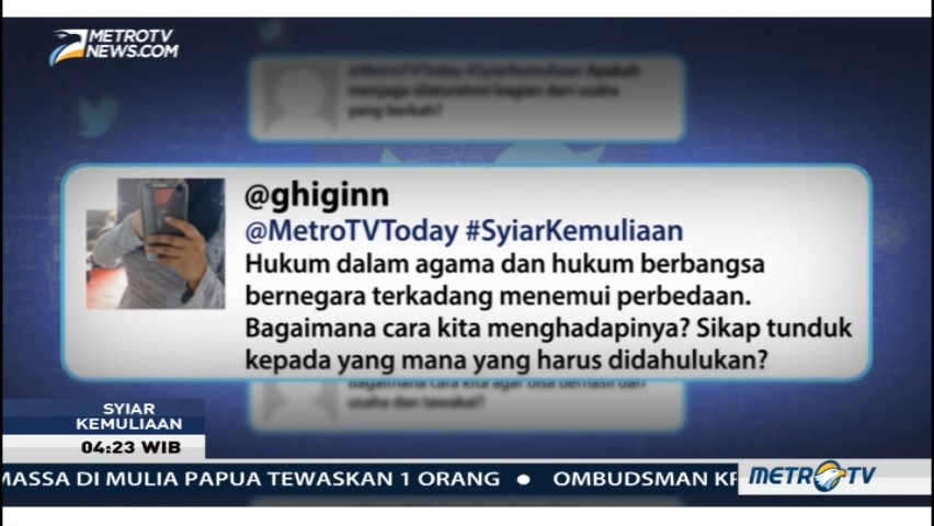 Syiar Kemuliaan: Taat Kepada Allah (3)