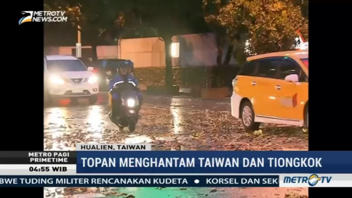 Topan Nesat Hantan Taiwan dan Tiongkok