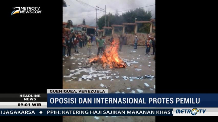 Kelompok Oposisi Venezuela Bakar Logistik Pemilu