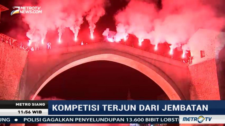 Unik, Ada Atraksi Terjun ke Sungai di Bosnia