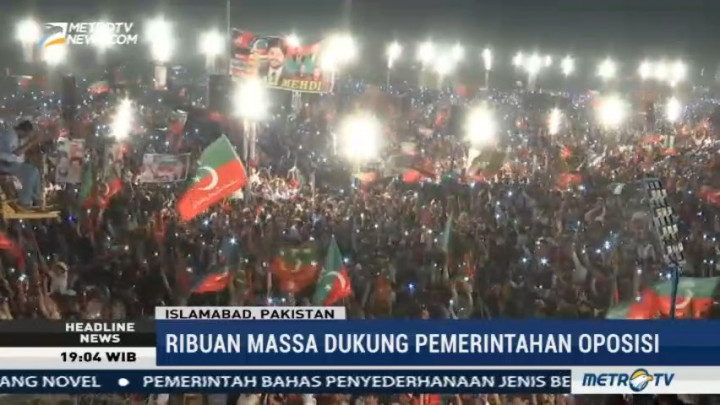 Ribuan Warga Pakistan Dukung Pemerintahan Oposisi