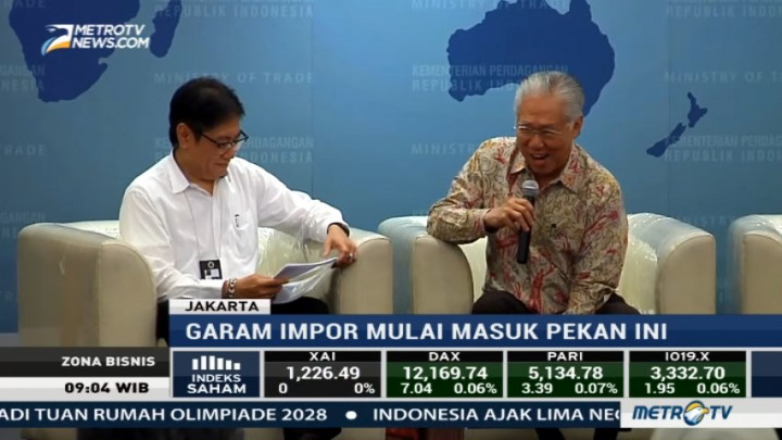 Mendag: Garam Impor Mulai Masuk Pekan Ini