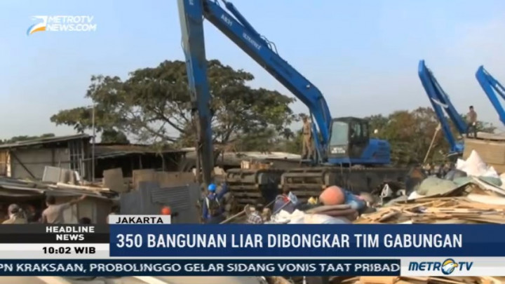 350 Bangunan Liar di Taman BMW Dibongkar Petugas