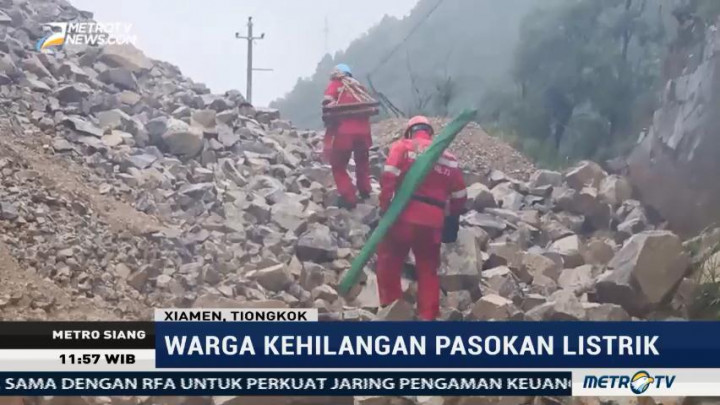 Topan Hantam Xiamen Tiongkok