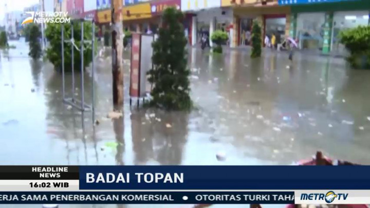 Diterjang Badai Nesat, Sejumlah Wilayah di Fujian Terendam Banjir