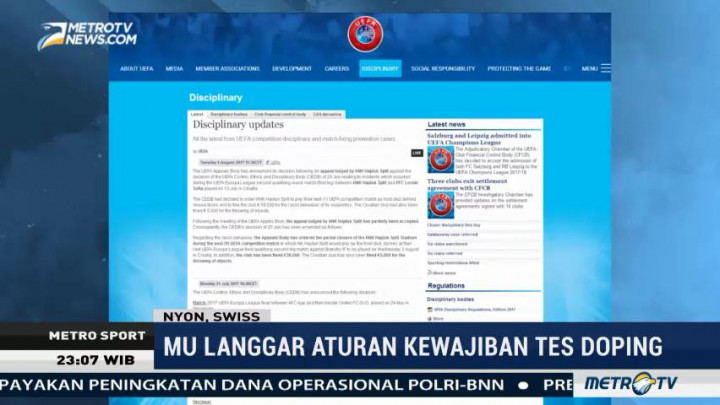 Man United Langgar Aturan Kewajiban Tes Doping