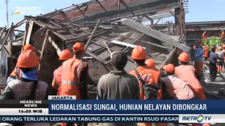 Normalisasi Kali Cakung, Hunian Nelayan di Cilincing Dibongkar