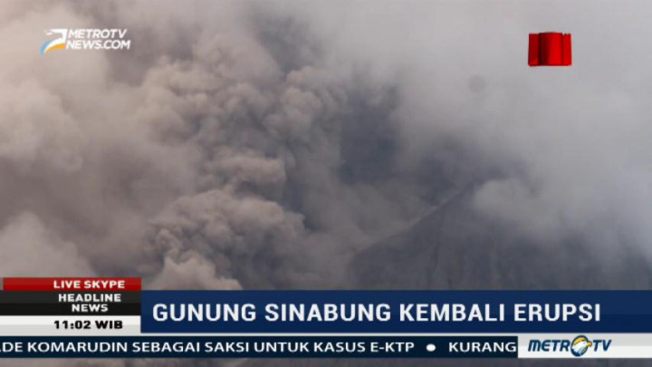 Sejumlah Wilayah di Karo Terdampak Abu Vulkanik Sinabung