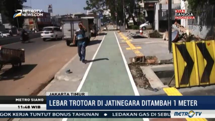 10 Trotoar di Jaktim Diperbaiki