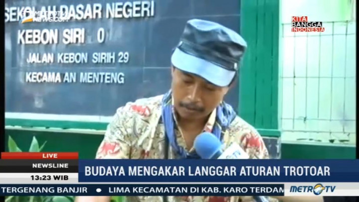 Budaya Mengakar Langgar Aturan Trotoar