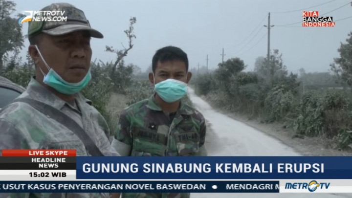 Erupsi Beruntun, Petugas Perketat Penjagaan di Zona Merah Gunung Sinabung
