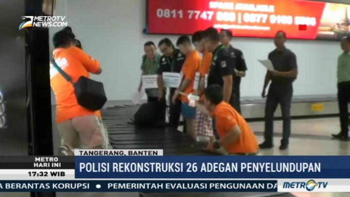 Polisi Gelar Rekonstruksi Kasus Penangkapan 1 Ton Sabu