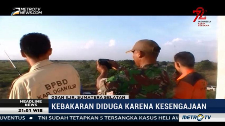 Puluhan Hektare Lahan Gambut di Ogan Ilir Terbakar