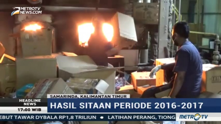 Bea Cukai Kaltim Musnahkan Empat Juta Rokok Tanpa Cukai