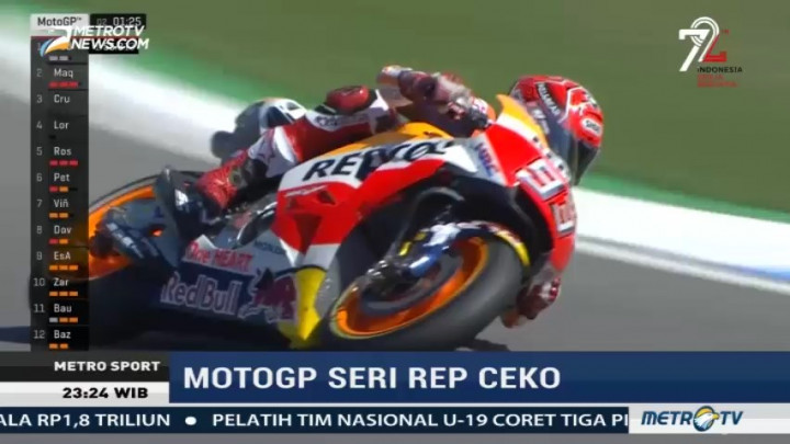 Marquez Catat Waktu Tercepat di Kualifikasi MotoGP Ceko