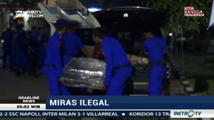 Polisi Gagalkan Penyelundupan Ratusan Miras Ilegal di Surabaya