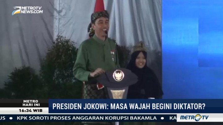 Jokowi: Masa Wajah Begini Diktator