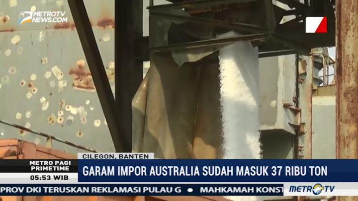 37 Ribu Ton Garam dari Australia Masuk Indonesia