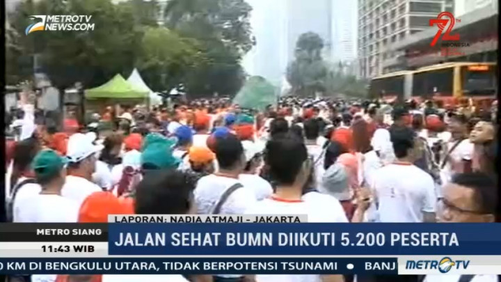 Peringati Hari Kemerdekaan, BUMN Gelar Jalan Sehat di Jakarta