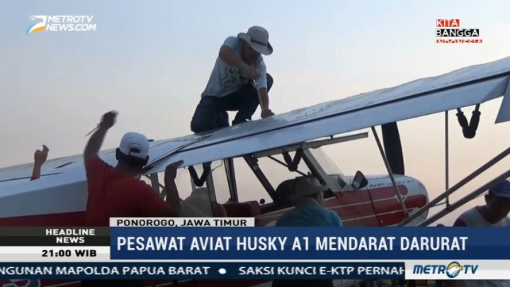 Pesawat Mendarat Darurat di Ponorogo Mulai Dievakuasi