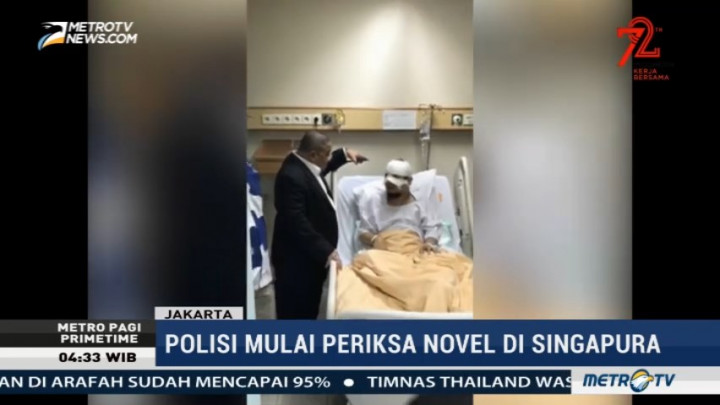 Diperiksa di Singapura, Novel Mendapat 20 Pertanyaan