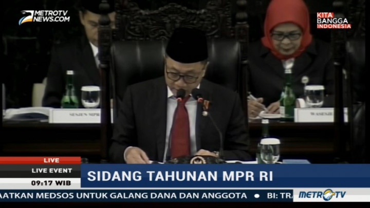 Zulkifli Hasan Buka Sidang Tahunan MPR RI