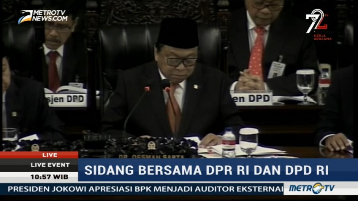 Oesman Sapta: DPD dan DPR adalah Mata dan Telinga Rakyat