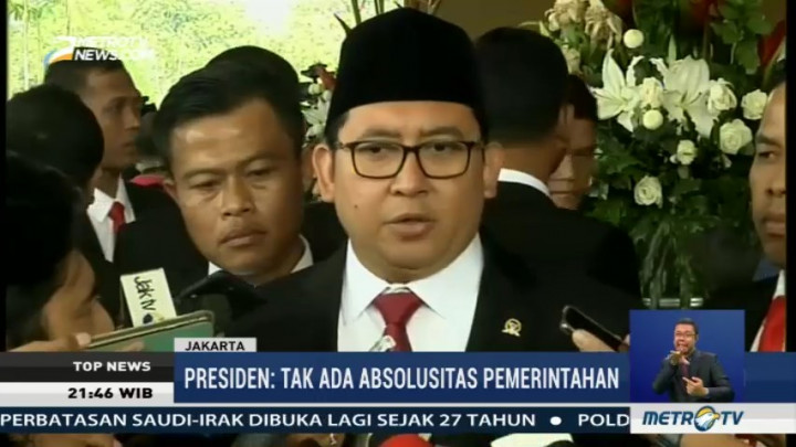 Fadli Zon Kritik Pidato Jokowi Soal Tak Ada Kekuasaan Absolut