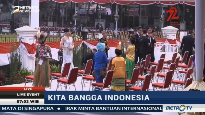 Tamu Undangan Upacara HUT RI di Istana Kenakan Baju Adat