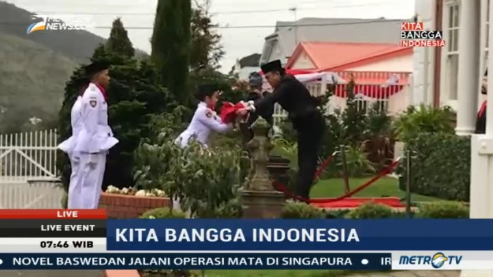 Upacara HUT RI di Selandia Baru Berlangsung di Tengah Angin Kencang