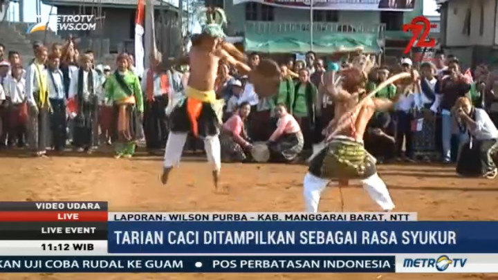 Tarian Caci Warnai Peringatan HUT RI di Manggarai Barat