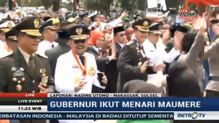 Aksi Gubernur Sulsel Menari Maumere di Peringatan HUT RI