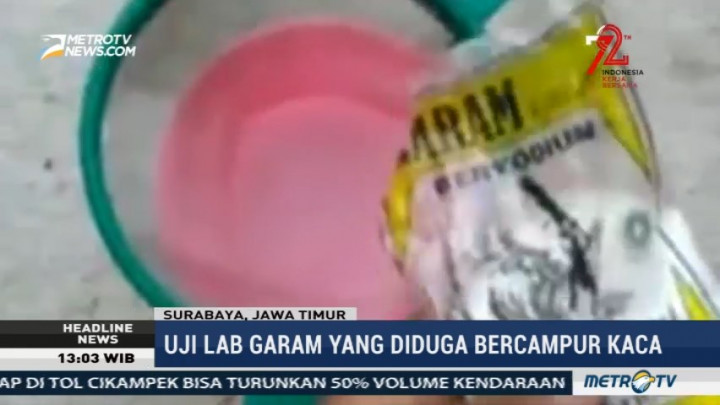 Isu Garam Bercampur Kaca Tidak Terbukti