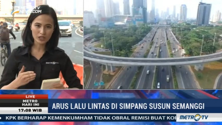 Arus Lalin di Simpang Susun Semanggi Terpantau Ramai Lancar