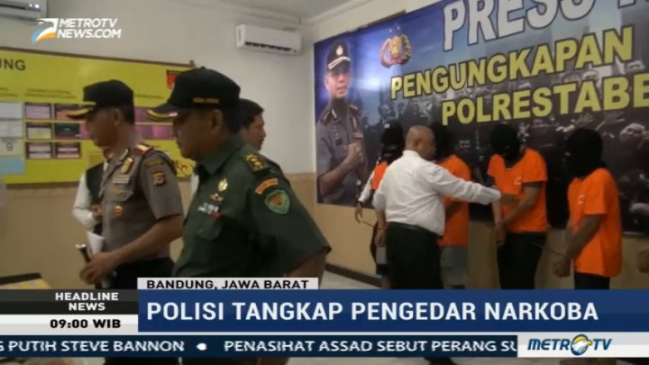 Polisi Tangkap Lima Pengedar Narkoba di Bandung