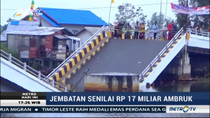 Penyebab Ambruknya Jembatan Rp17 Miliar di Kalsel Diinvestigasi