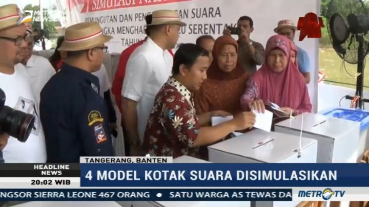 KPU Gelar Simulasi Pemilu dengan Kotak Suara Transparan