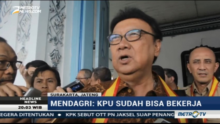 UU Pemilu Sudah Berlaku, Mendagri: KPU Bisa Mulai Bekerja