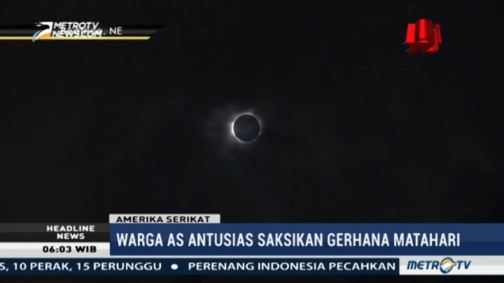 Gerhana Matahari Total Muncul di Langit Amerika