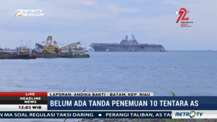 Pencarian Korban Tabrakan Kapal Perang AS Belum Buahkan Hasil