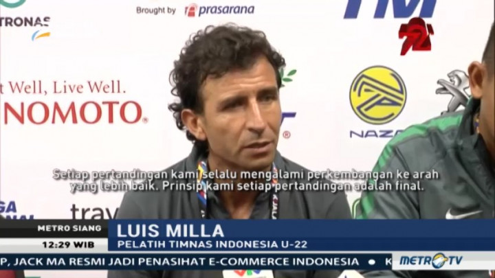 Tahan Imbang Vietnam, Luis Milla Bangga dengan Peforma Timnas U-22