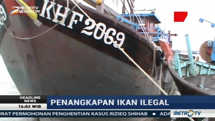Kapal Pencuri Ikan Asal Malaysia Ditangkap di Selat Malaka